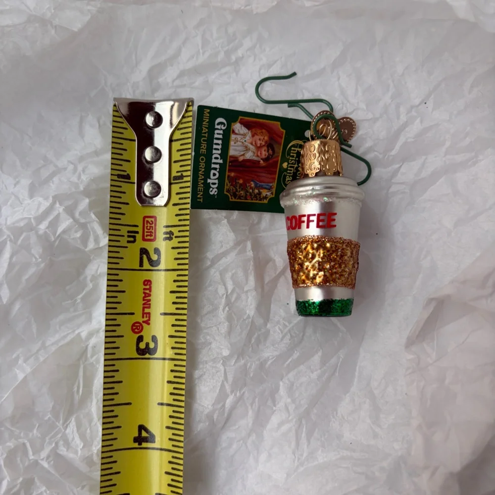 Old World‎ Christmas Gumdrops Set of 3 Mini Ornaments Coffee + Bee + Mushroom